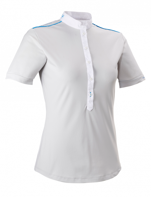 Aerial Kurzarmshirt Damen grau vorne