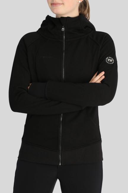 Hoodie mit Reißverschluss "FOLD", schwarz